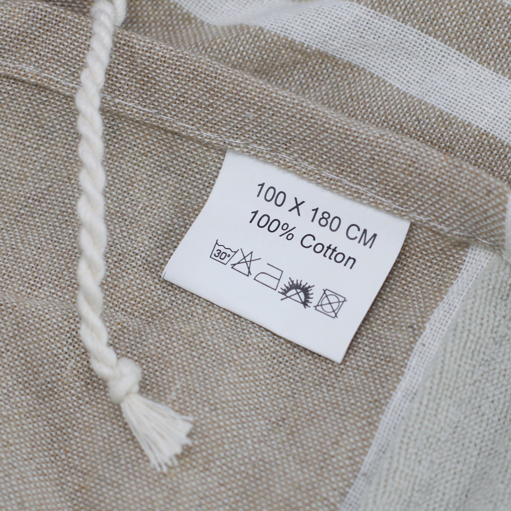 Cotton Pareo Towel - 100x180 cm - Warm Sand – view 6
