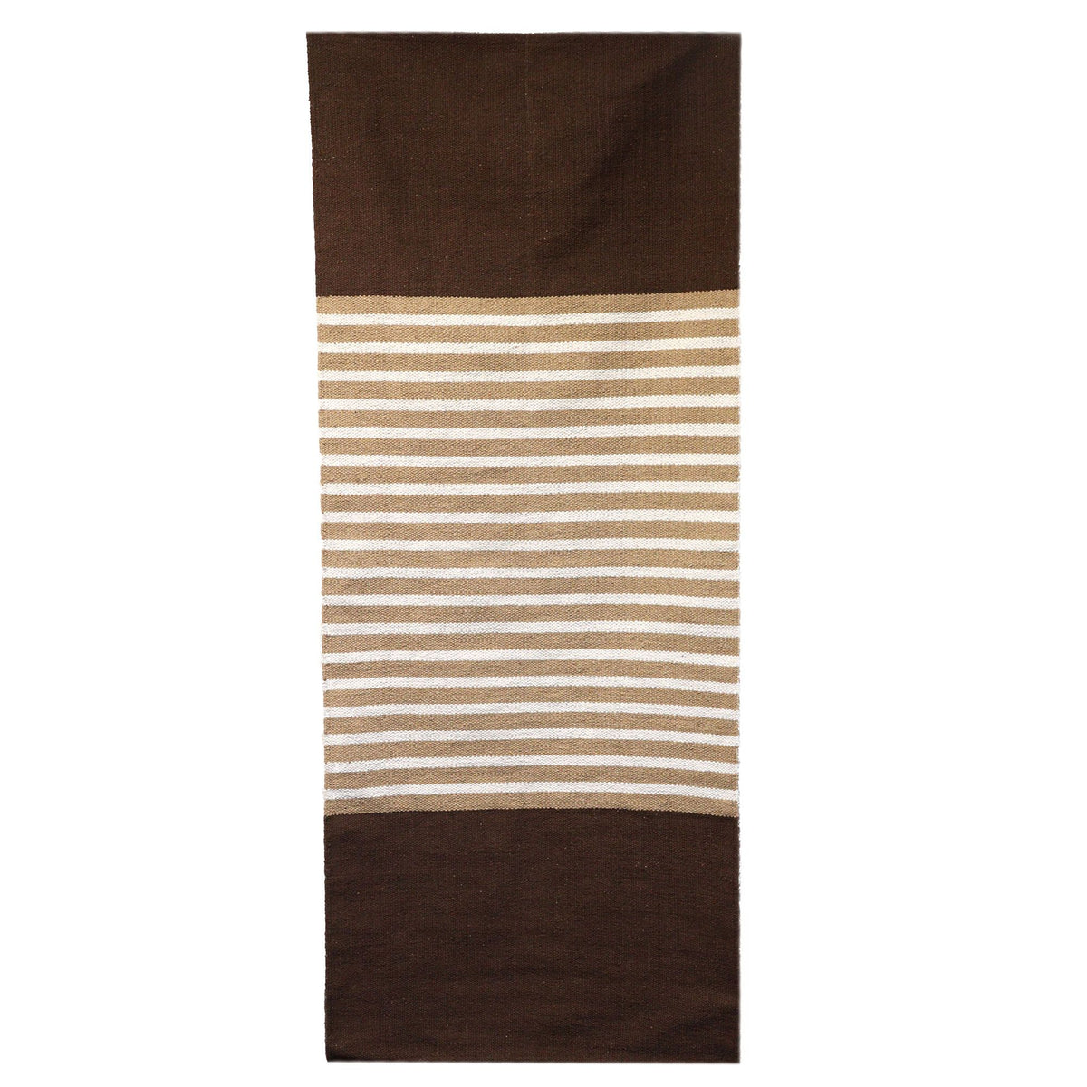 Indian Cotton Rug - Dark Brown/Beige - 70x171cm – view 4
