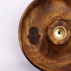 Hamsa Incense Stick & Cone Burner Disc - Mango Wood – view 3