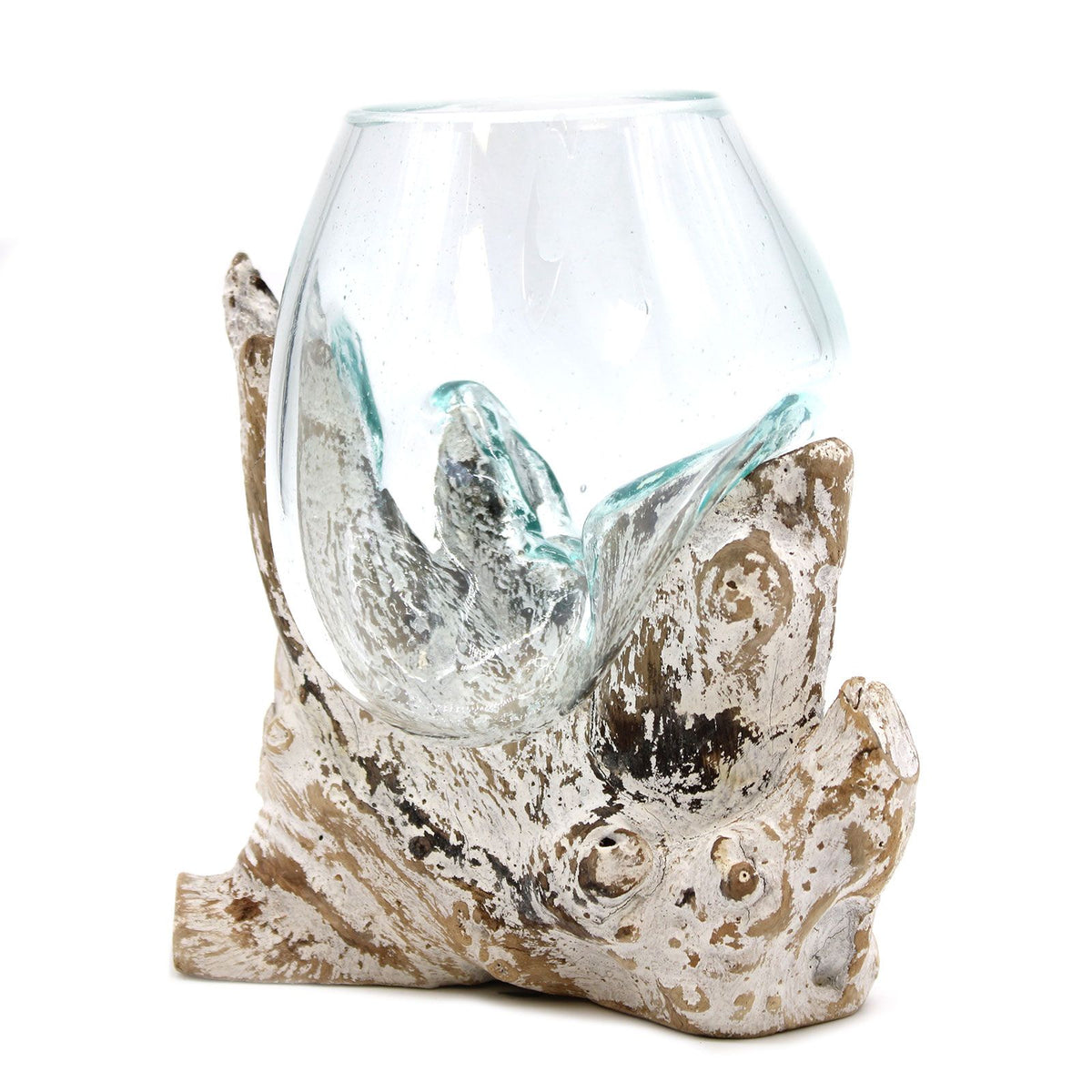 Molten Glass Bowl on Whitewash Wood - Medium – view 3