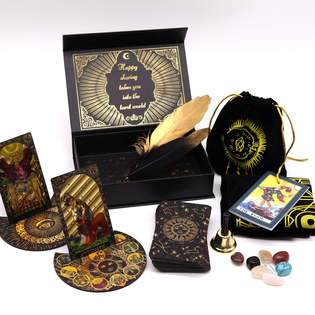 Gold Foil Tarot Deluxe Gift Set with Accessories