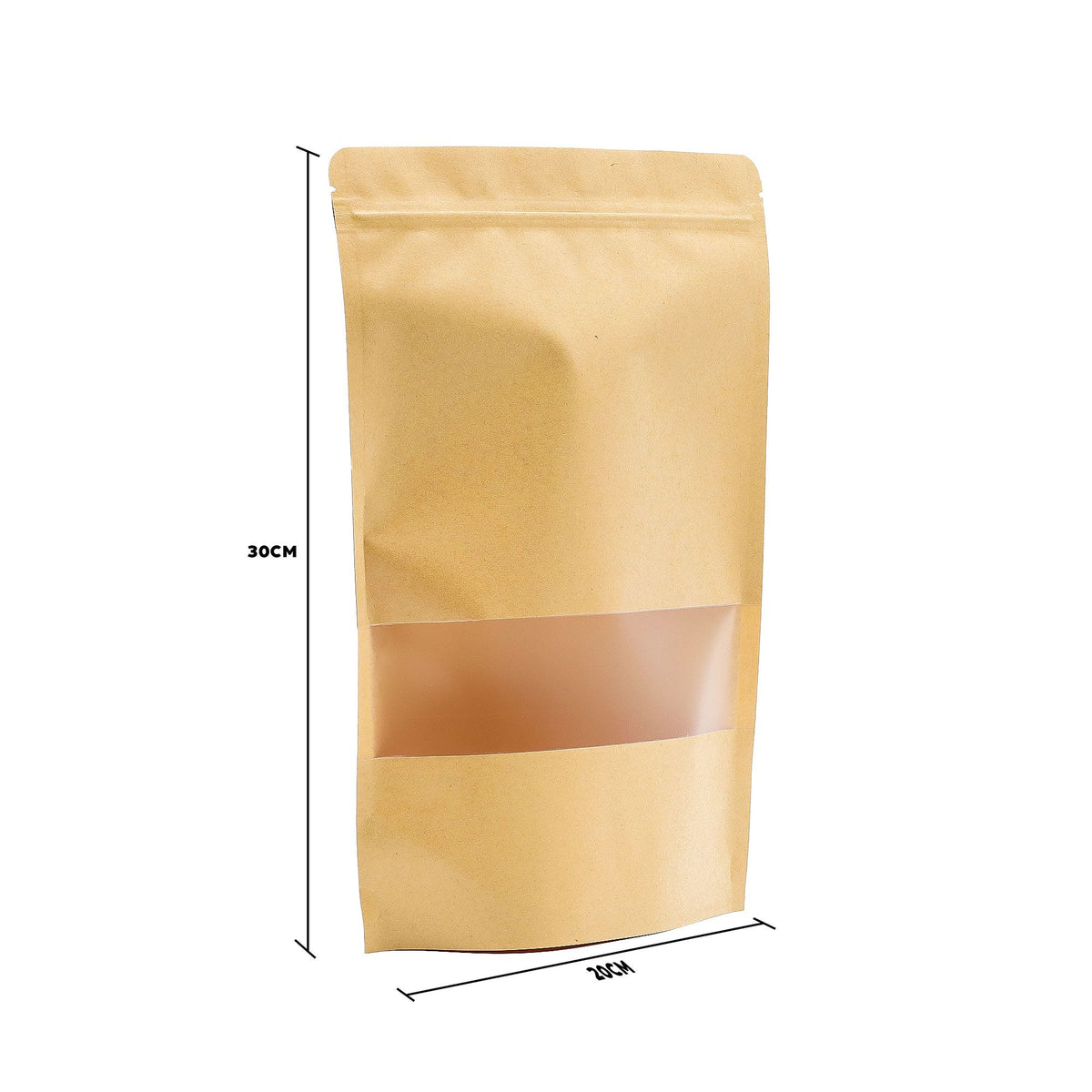 Kraft Window Bags 20x30 cm, Pack of 10