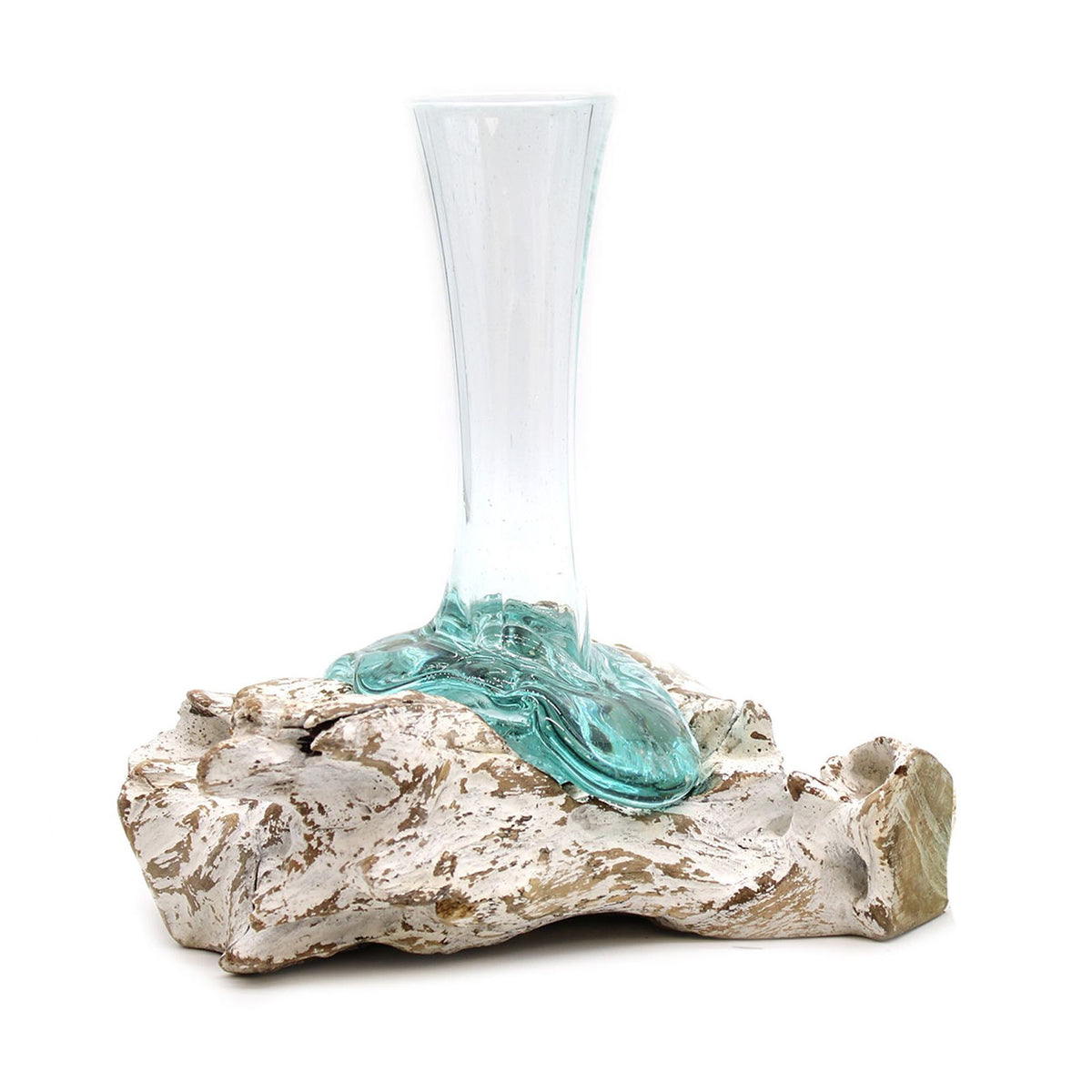 Molten Glass Vase on Whitewash Wood - Medium – view 8