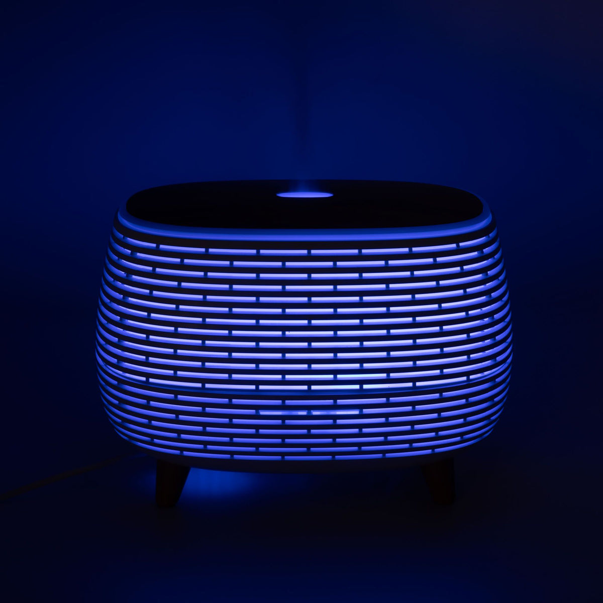 Futuristic Ribbed Aroma Diffuser with Colour-Changing Light – view 8
