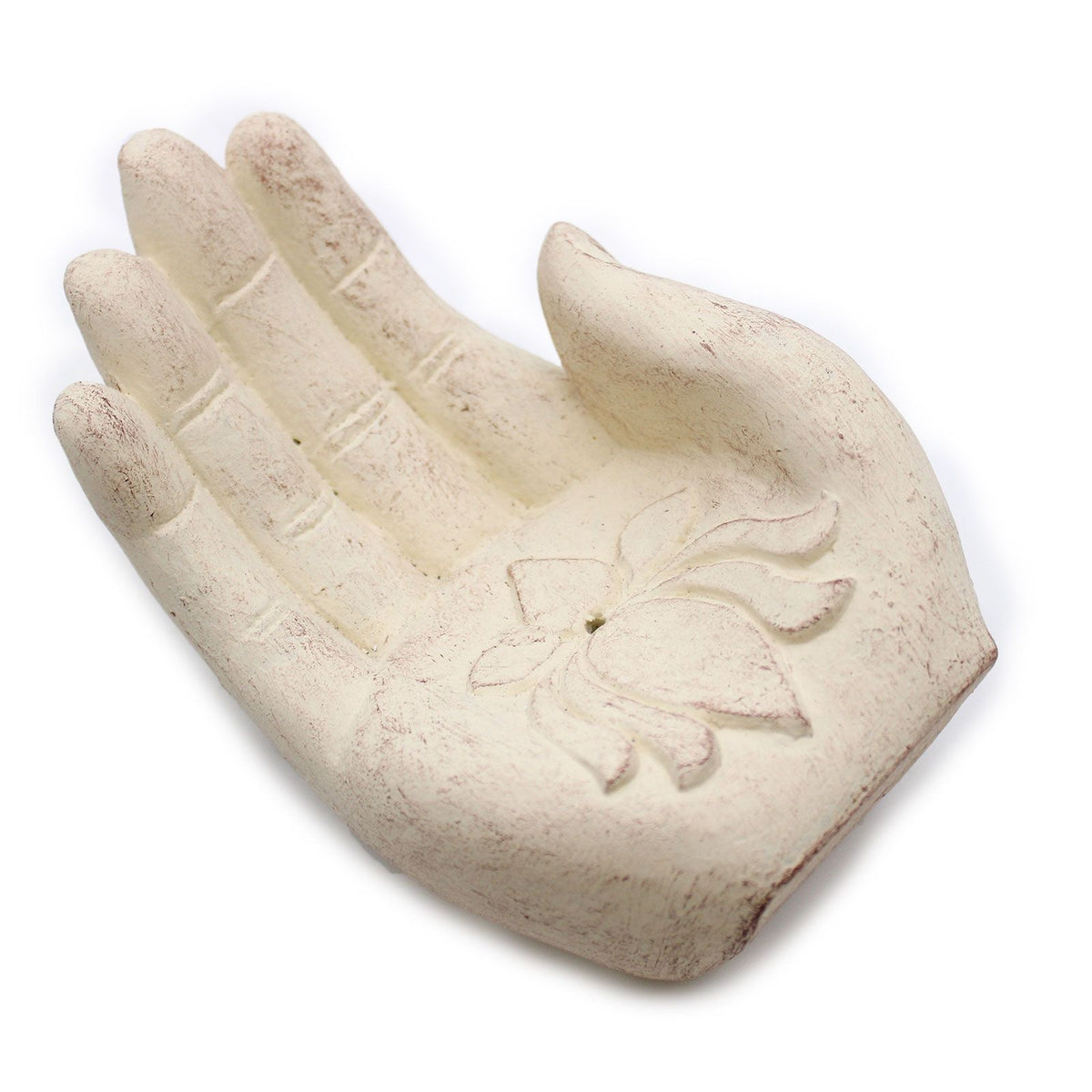 Lotus Hand Incense Burner in White – view 8