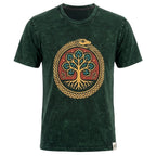 Nomad Sari Stonewashed T-Shirt - Tree of Life - Green - XL – view 5