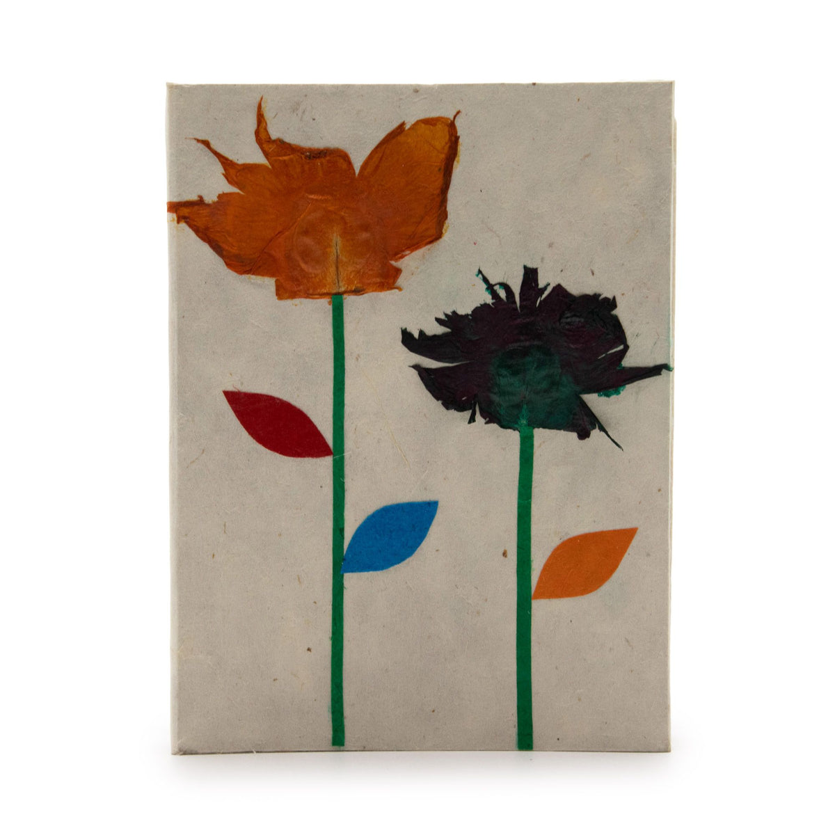 Lokta Pressed Floral Notebook – Medium, Bold Cover