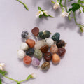 Silver Plated Tumbled Gemstone Pendant