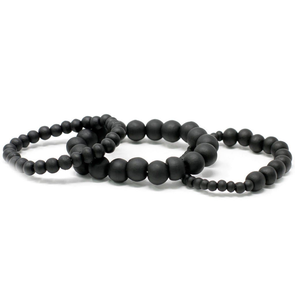 Blackwood Beads Bracelet Set, 3 Pieces