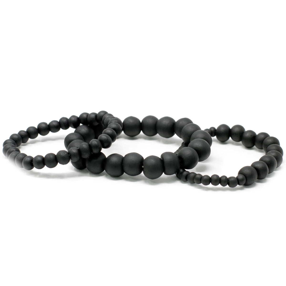 Blackwood Beads Bracelet Set, 3 Pieces