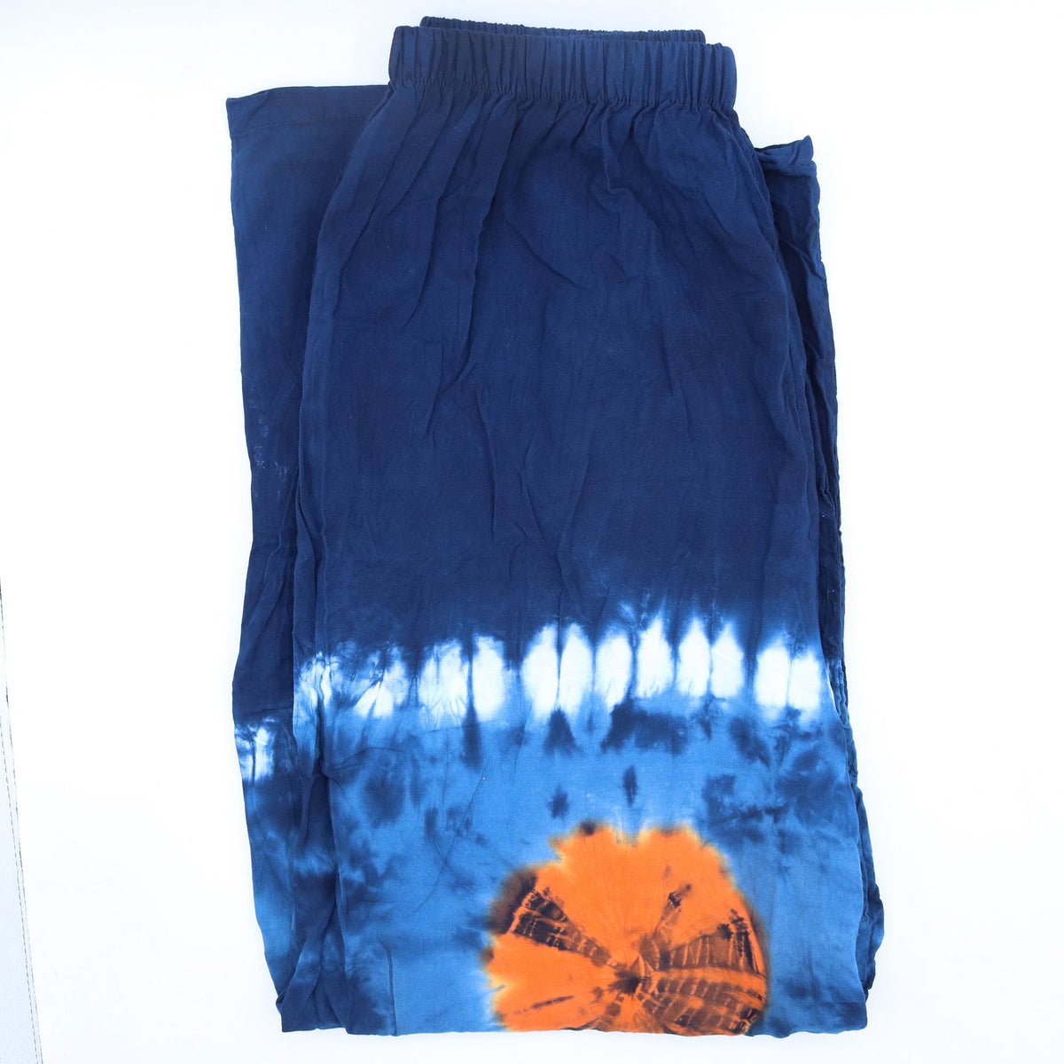 Japanese Style Lounge Pants - Teal and Orange - L – view 7