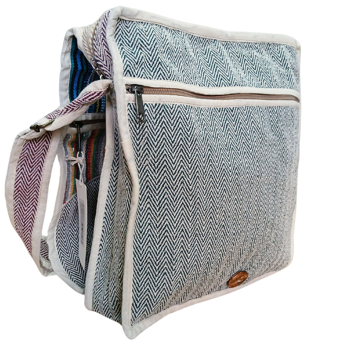 Hemp Laptop Messenger Bag - Curves – view 2