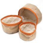 Set of 3 Natural Jute Baskets - Turmeric – view 2