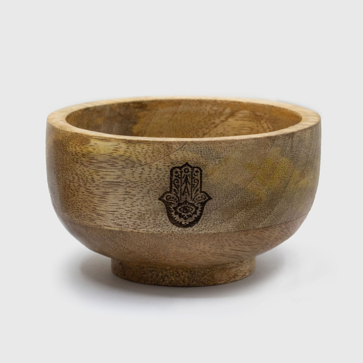 Small Mango Wood Ritual Bowl Cone Holder 11x6cm