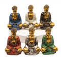 Gold Mini Buddha Statues - Assorted Colours, Set of 6