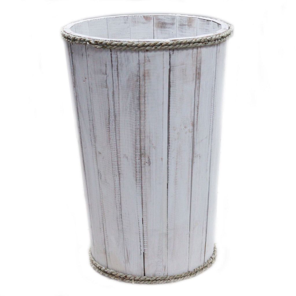 Large Nautical Storage Tub - Whitewash, 45 x 32 cm – view 3