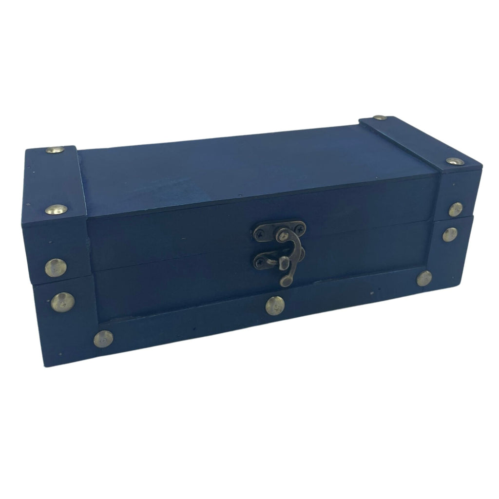 Teal Long Tea Chest, Vintage Style