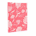 Pink Floral Cotton Bound Notebook 20 x 15 cm – 96 Pages