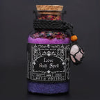 Ancient Witch Bath Spell Potion & Rose Quartz Crystal Amulet - Love – view 3