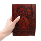Small Vegetable Tanned Leather Notebook with Strap – Palmistry – view 4