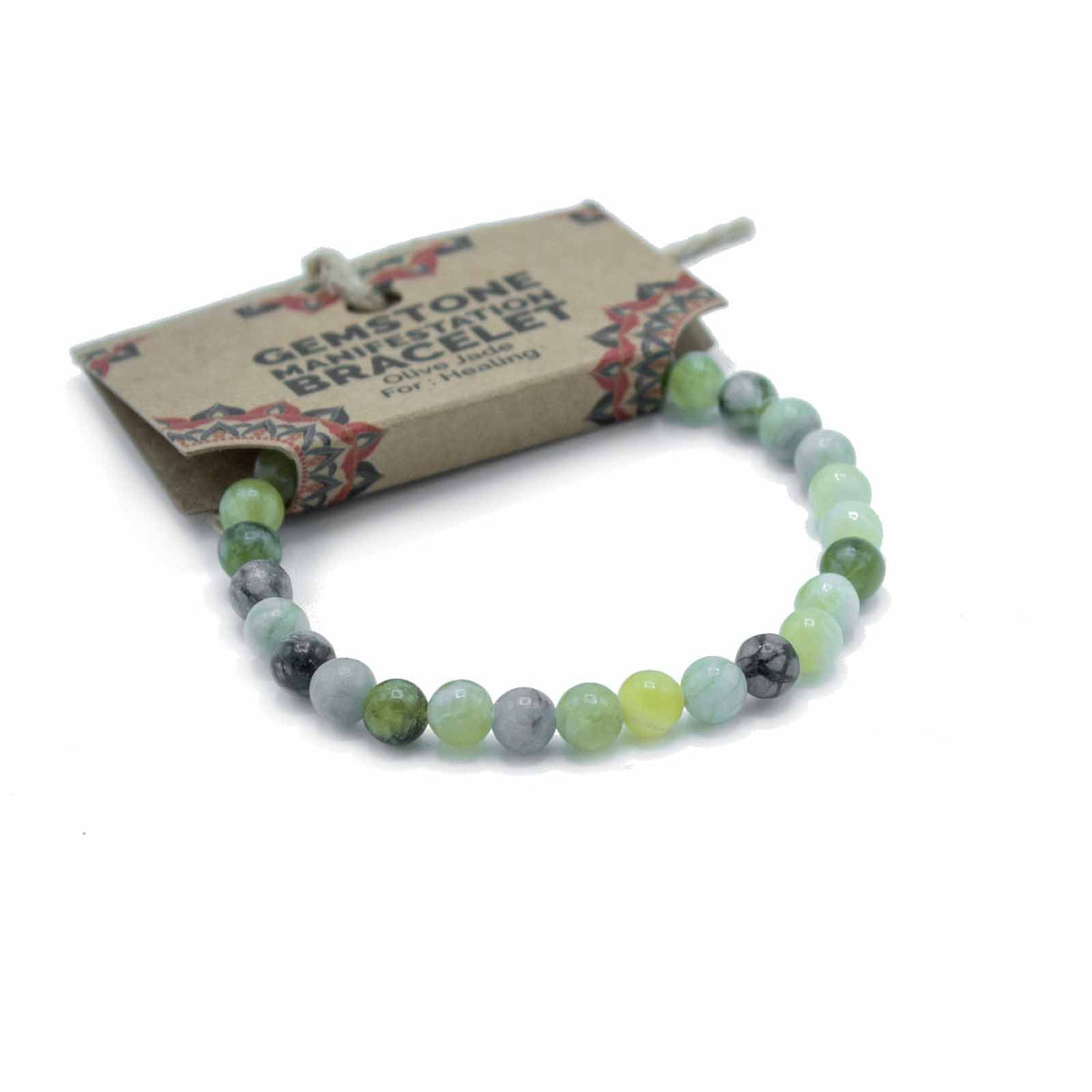Olive Jade Manifestation Bracelet - Healing – view 2
