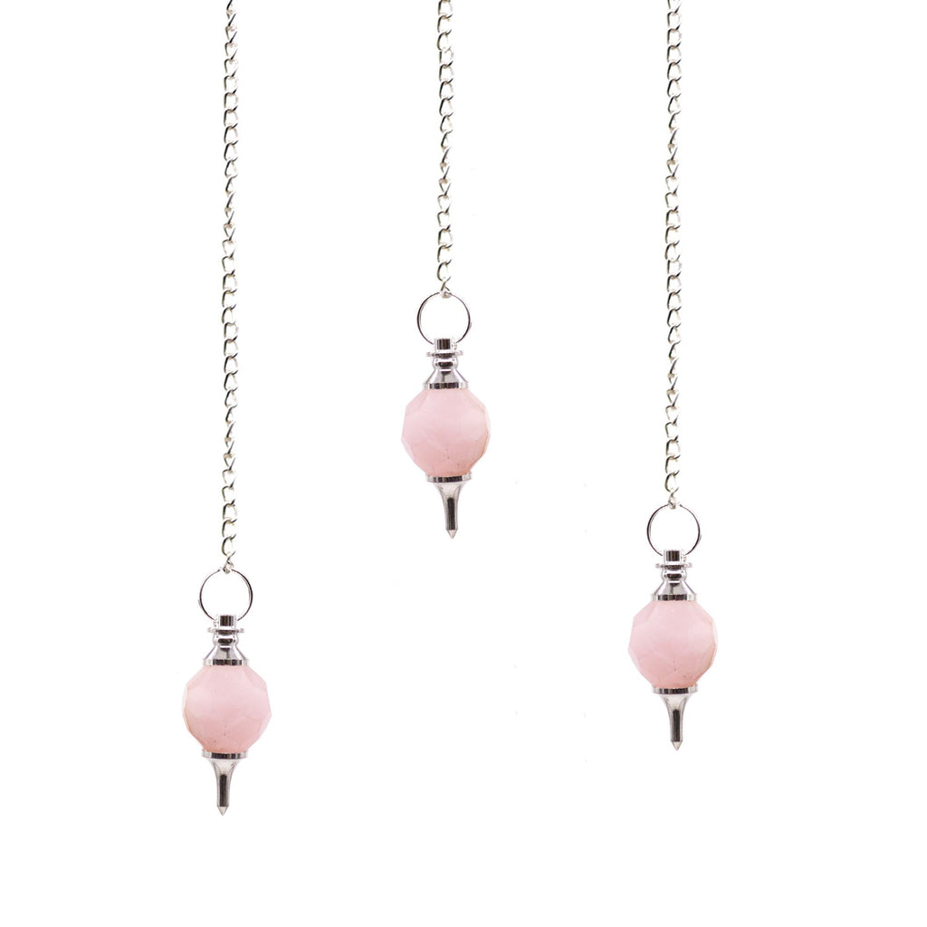 Faceted Gemstone Pendulum - Rose Quartz – view 3
