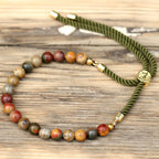 Picasso Jasper Gemstone Bracelet, Gold-Plated Sliding Toggle