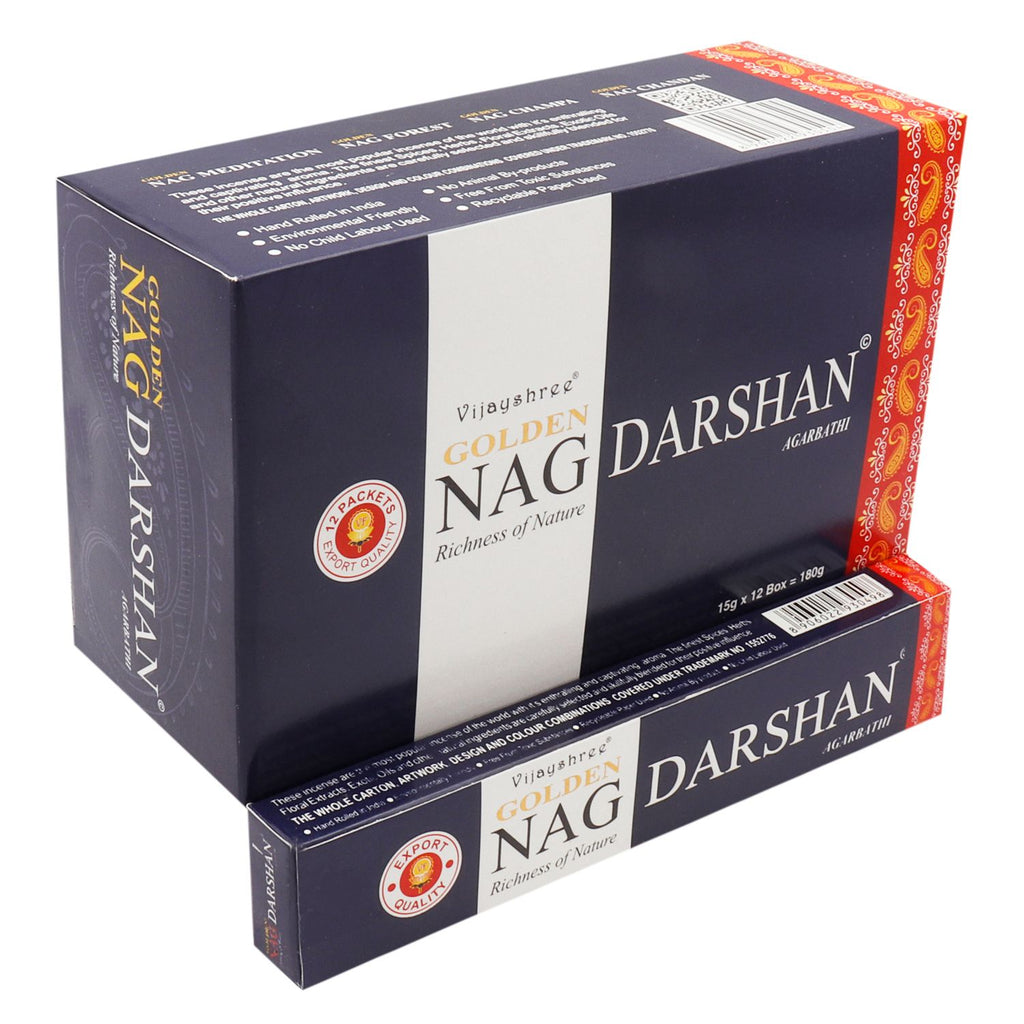 Golden Nag Darshan Incense Sticks 15g Pack