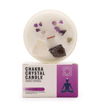 Crown Chakra Crystal Candle with Celestite and Selenite – view 2