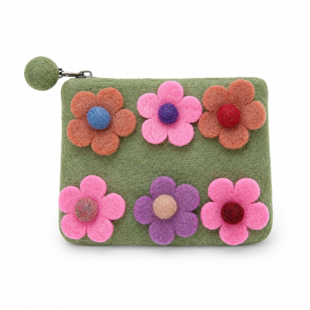 Felt Zipper Pouches Six Flowers Set of 3 – view 4
