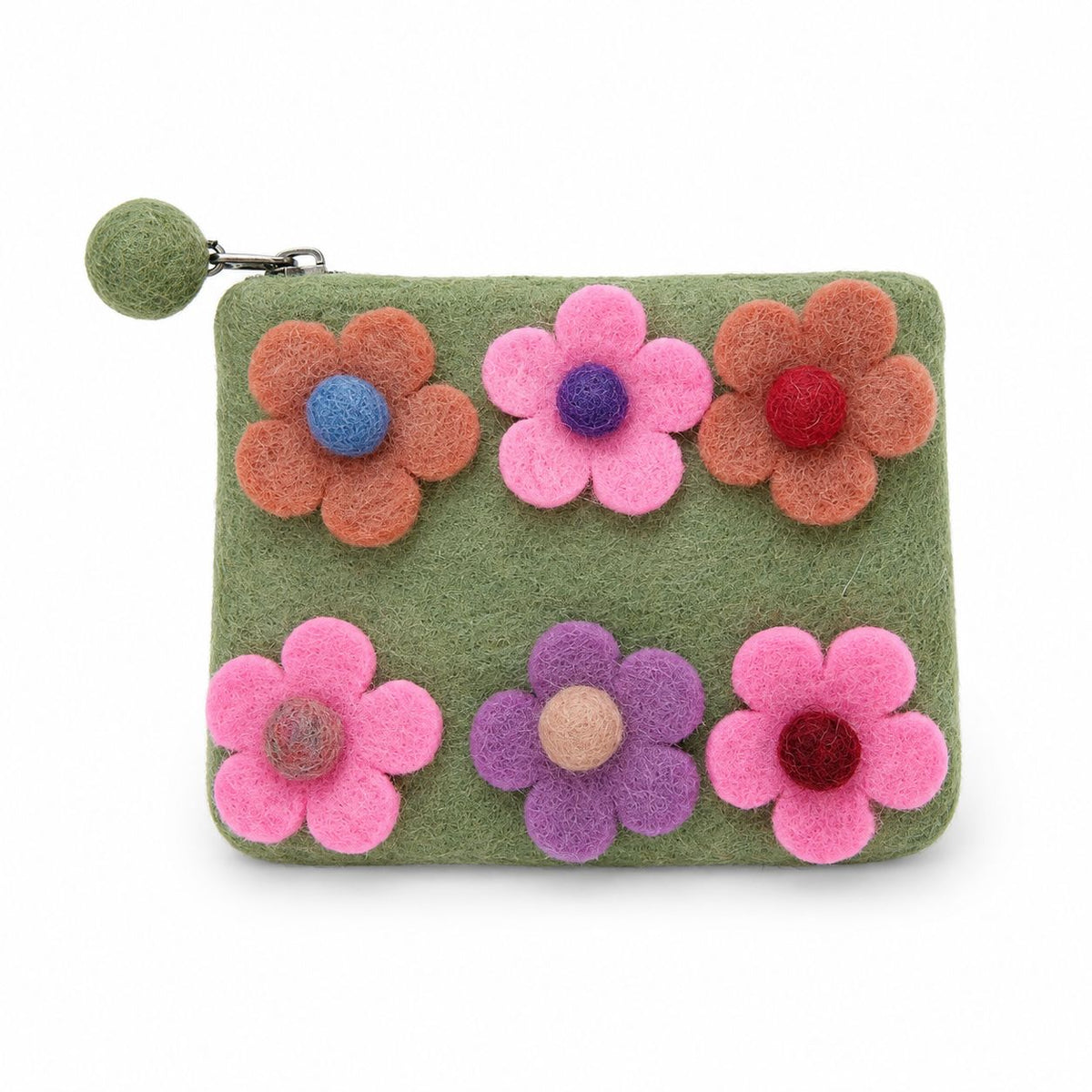 Felt Zipper Pouches Six Flowers Set of 3 – view 4