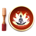 Large Buddha Singing Bowl Set - Black/Orange (14cm)