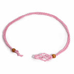 Waxed Cotton Necklace Cord 45cm - Pink