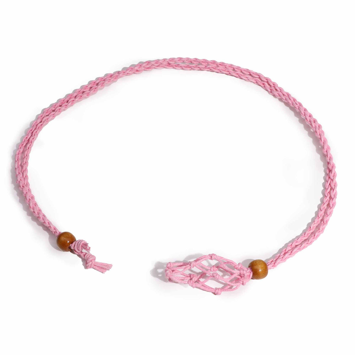 Waxed Cotton Necklace Cord 45cm - Pink