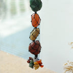 Seven Chakra Chips Hanging Stone Pendant