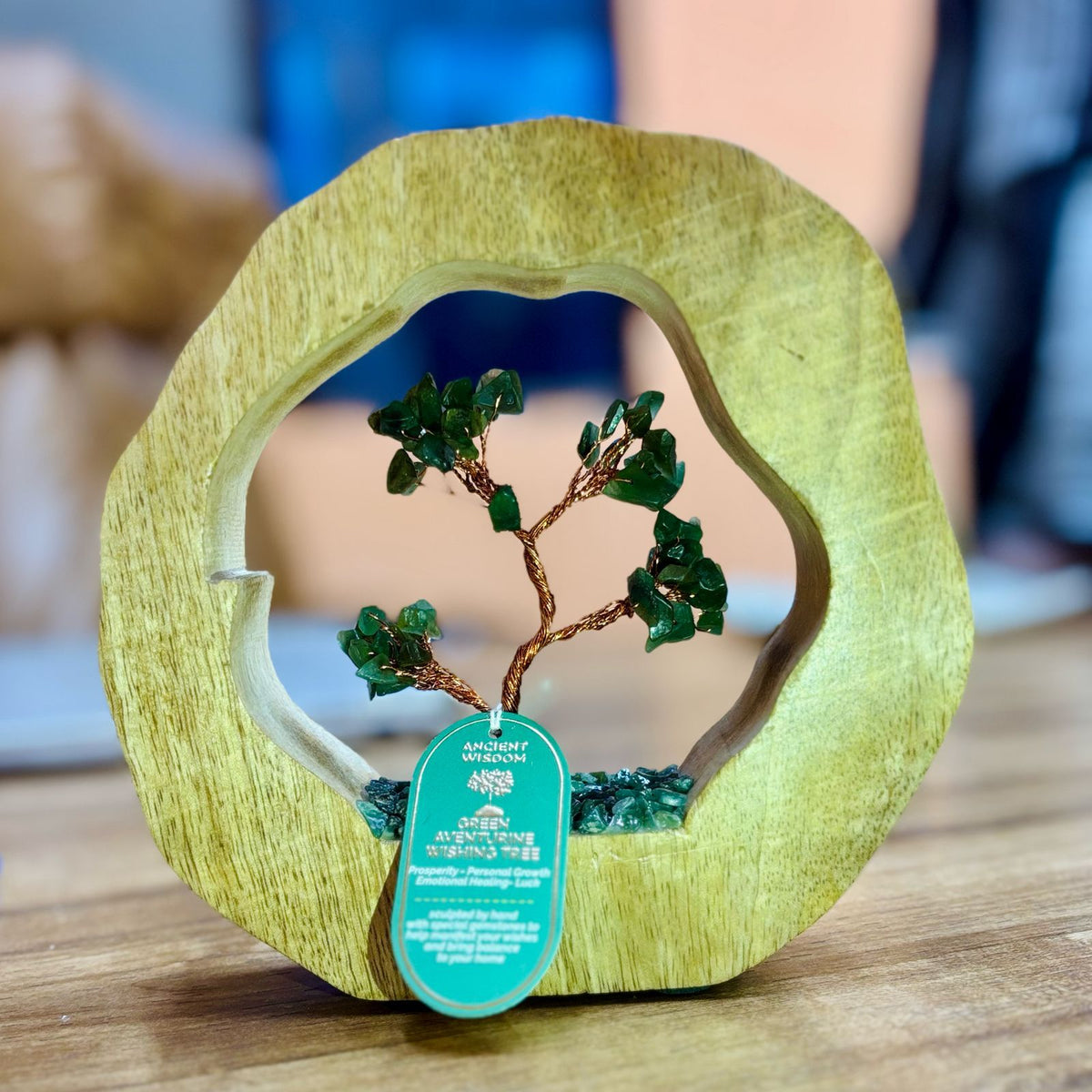 Gemstone Dome Garden - Amethyst on Mango Wood Base