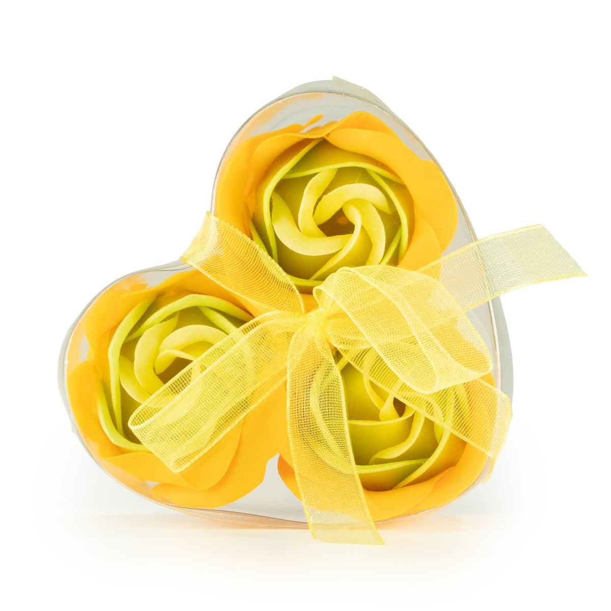 Set of 3 Soap Flower Heart Box - Spring Roses