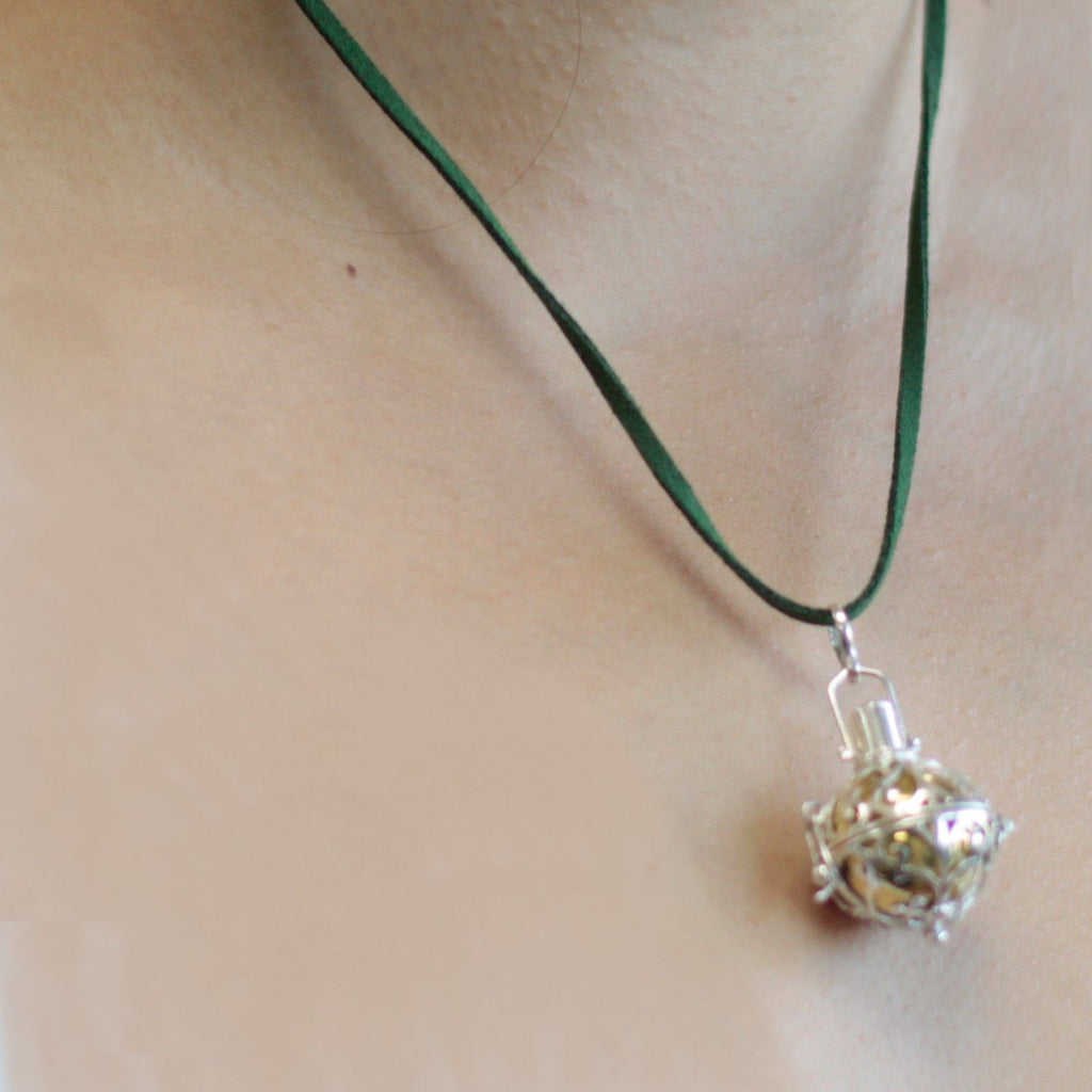 Silver Angel Bell Necklace - Healing - 23mm – view 5