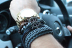 Men's Bracelet Set - Metal & Leather, 4 Pieces – view 8