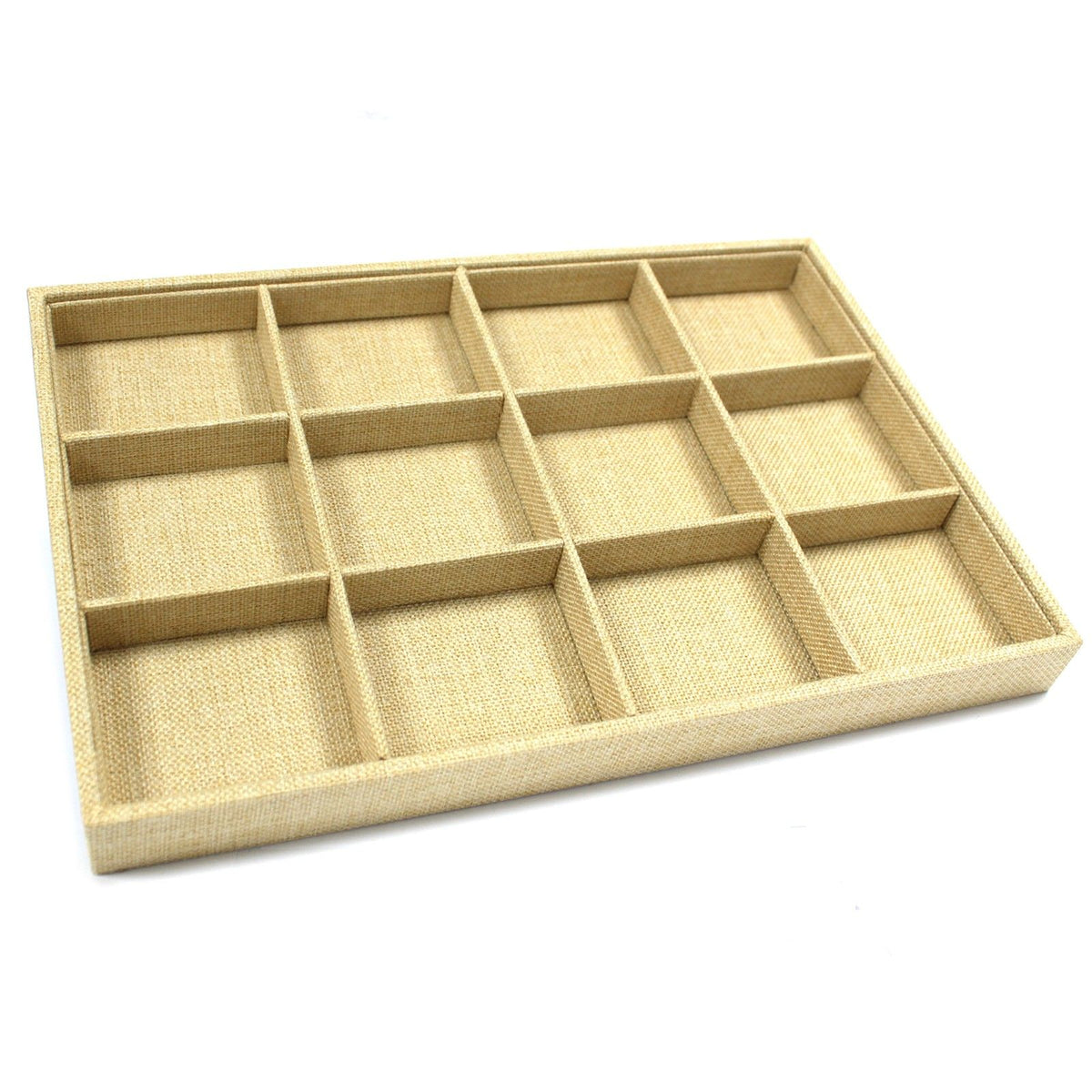 Rattan Twelve Compartment Jewellery Tray
