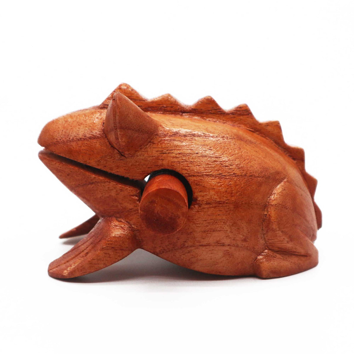 Small Croaking Wooden Frog - Carved Jempinis Wood – view 4