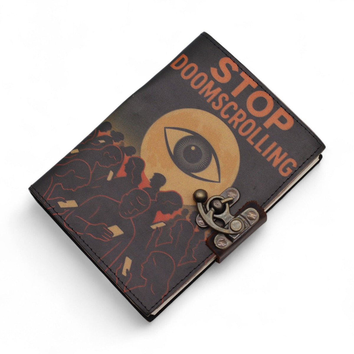 Leather Notebook, Stop Doomscrolling – 17.5x13 cm – view 8