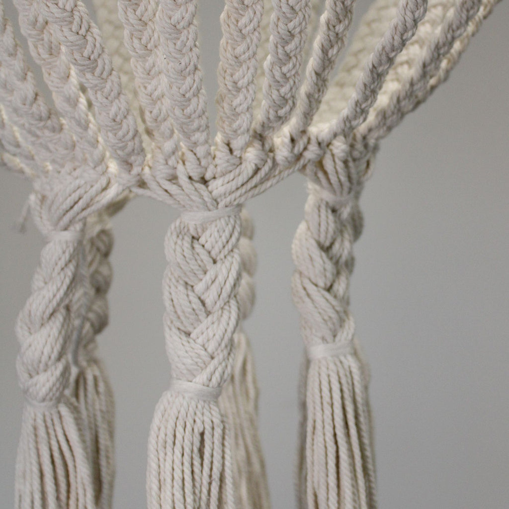 Macrame Large Drop Chandelier - Natural – view 4