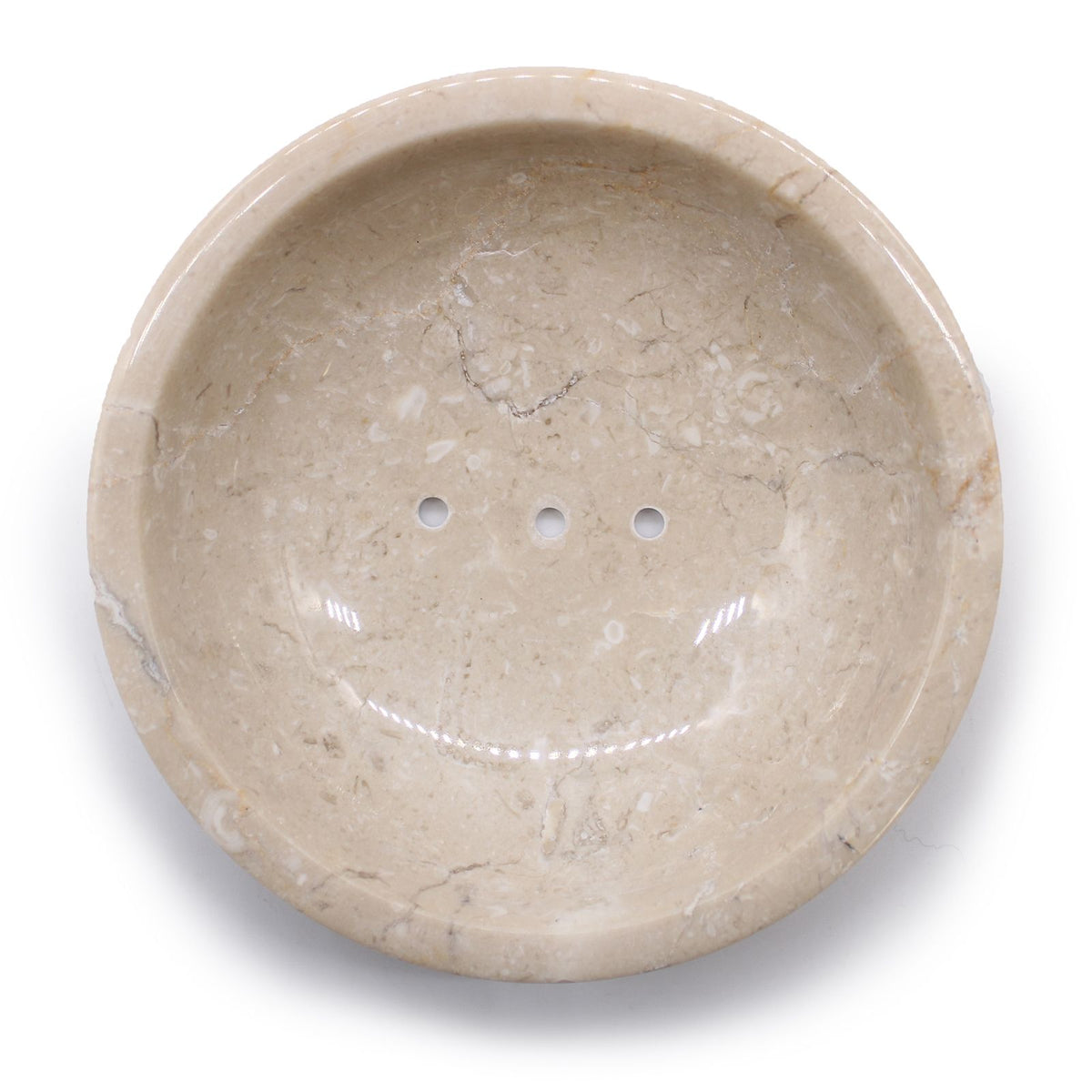 Round Honey Marble Soap Dish – view 2