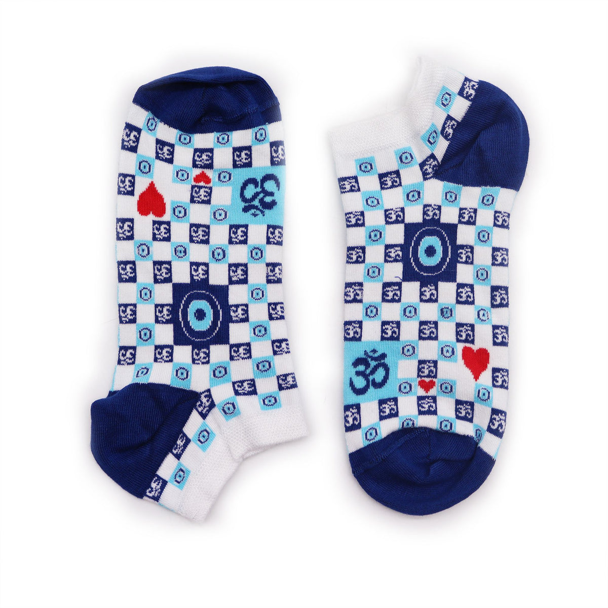 Hop Hare Bamboo Low Socks - Om and Evil Eye – view 4