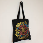 Compass of Life Cotton Tote Bag - Black – view 4