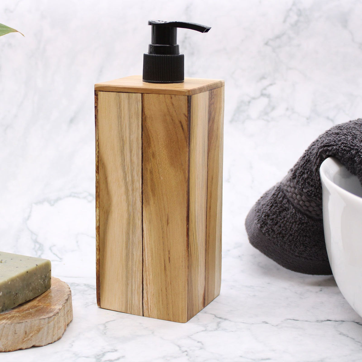 Natural Teakwood Soap Dispenser - Square – view 10