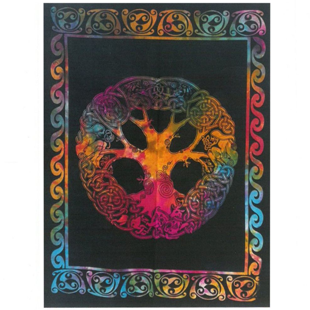 Cotton Wall Art (78x112cm) - Tree with Adam & Eve