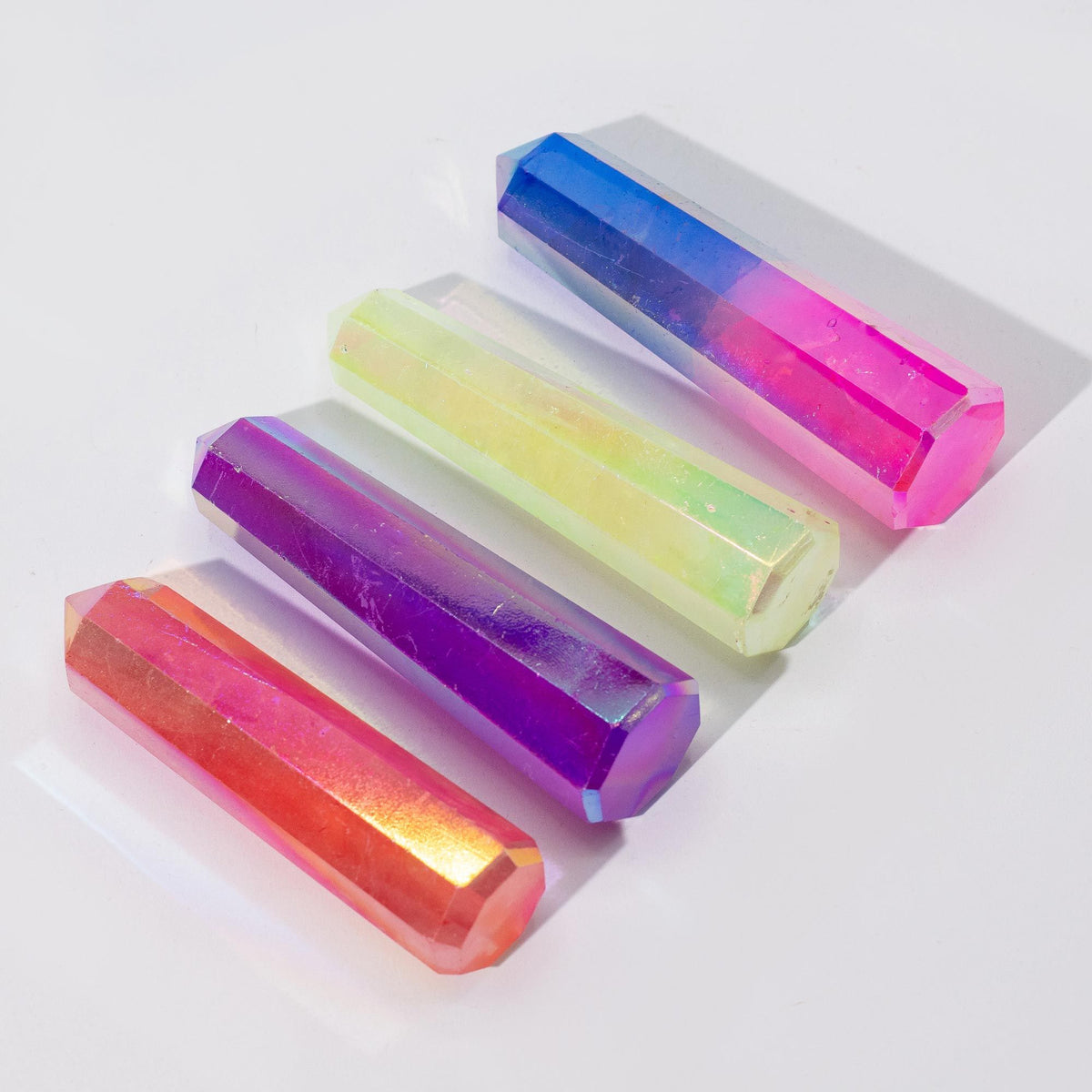 Aurora Crystal Quartz Obelisk, Purple, approx 9cm