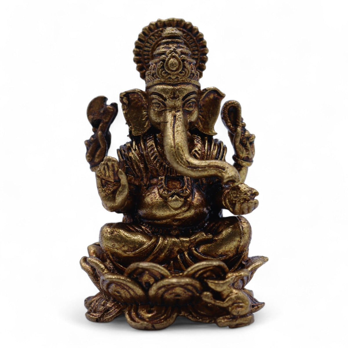Brass Ganesha Miniature Statue - 49mm